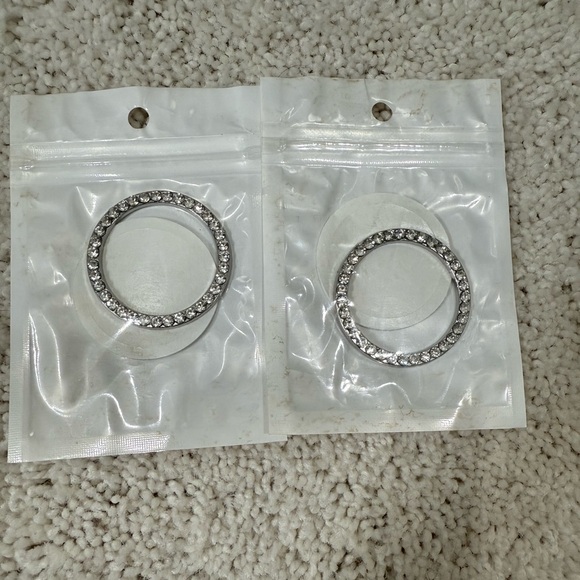 NEW Set of 2 Rhinestone Start Engine Ignition Button Ring - Picture 6 of 6